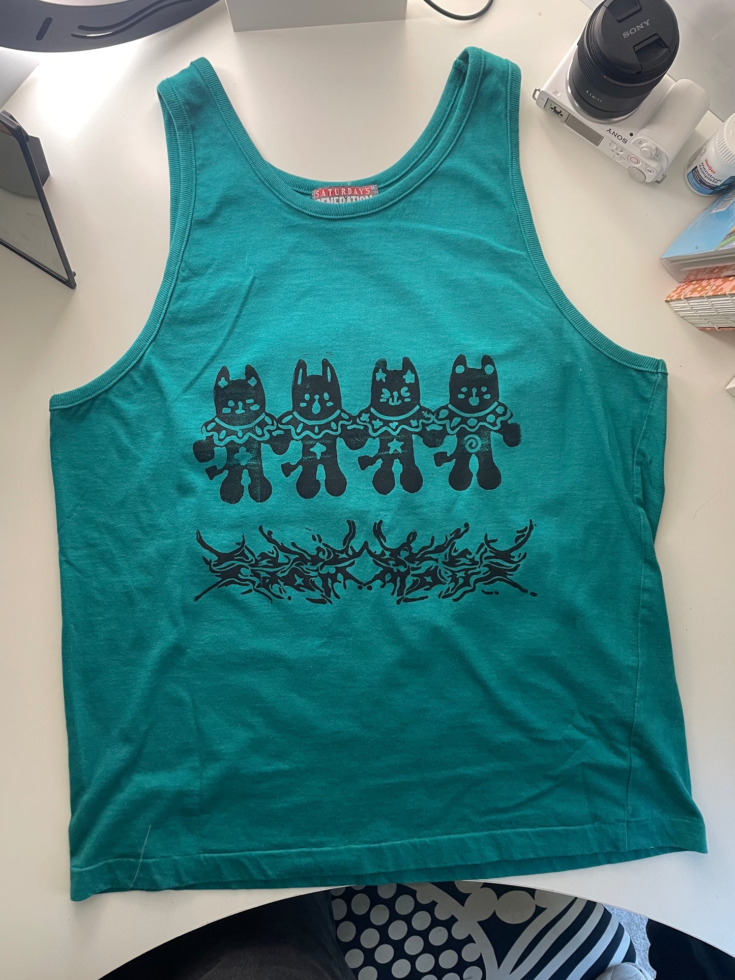 Upcycled Block Print - Crop Top